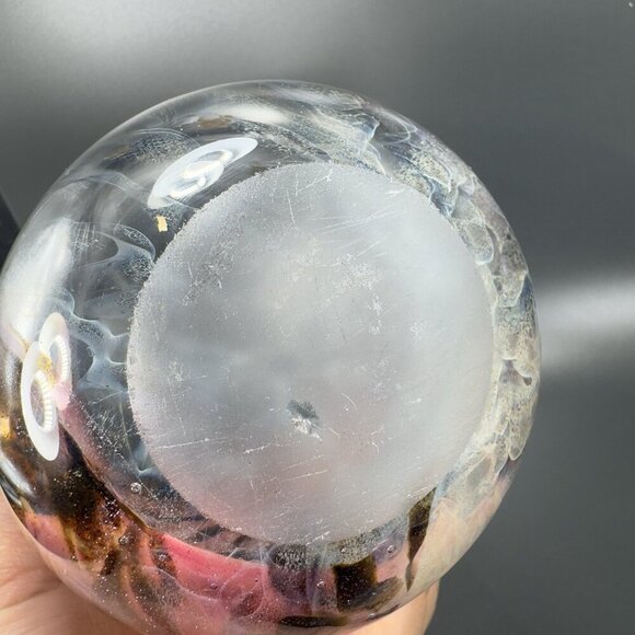 Hand Blown Venetian Art Glass Vase Vessel Hand Made Glass Iridescent Speckled - Picture 7 of 16
